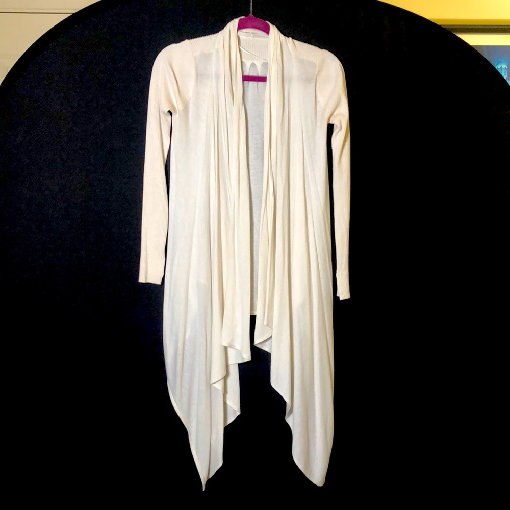 Lululemon draped cream cardigan | small